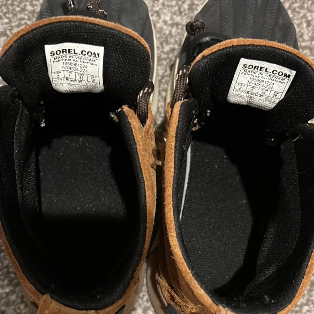 Sorel Kids Brown Suede Duck Boots